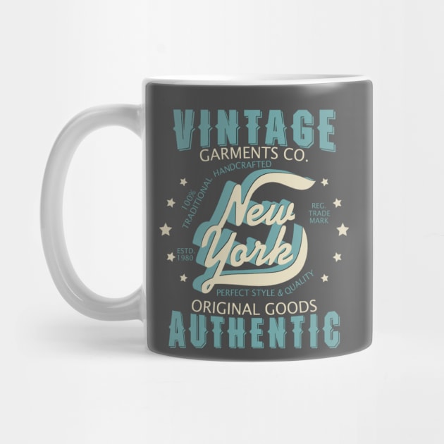 Authentic Retro New York Garment Design by Nocrayons